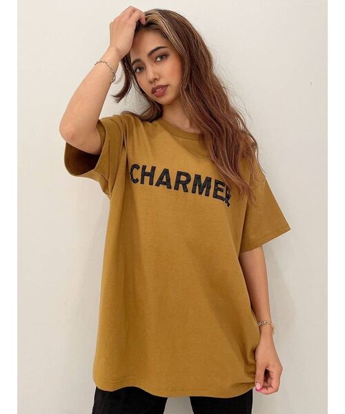 GYDA（ジェイダ）の「CHARMERスタッズBIG Tシャツ（Tシャツ/カットソー・レディース・ブラック/オフホワイト/マスタード・FREE）」の22枚目の写真