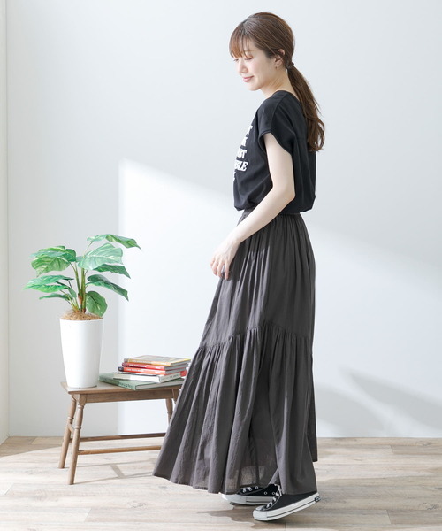 URBAN RESEARCH Sonny Label(アーバンリサーチサニーレーベル)の「メッセージプリントフレンチTシャツ(Tシャツ/カットソー・レディース・ホワイト系その他/ブラック/オフホワイト・FREE)」の7枚目の写真