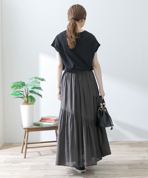URBAN RESEARCH Sonny Label(アーバンリサーチサニーレーベル)の「メッセージプリントフレンチTシャツ(Tシャツ/カットソー・レディース・ホワイト系その他/ブラック/オフホワイト・FREE)」の4枚目の写真