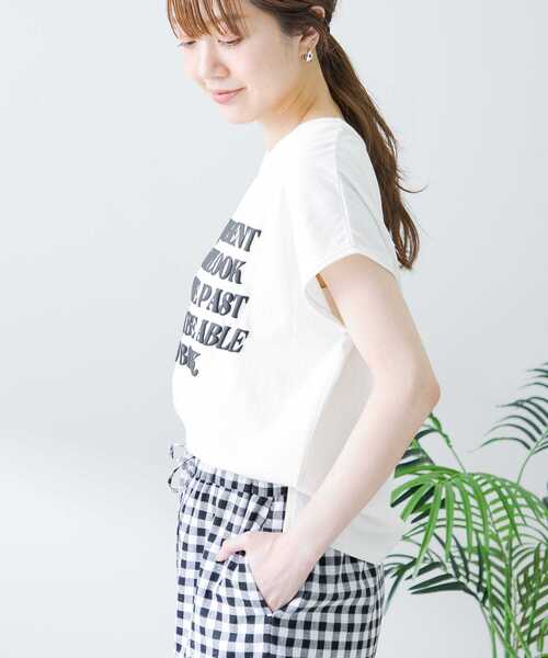 URBAN RESEARCH Sonny Label(アーバンリサーチサニーレーベル)の「メッセージプリントフレンチTシャツ(Tシャツ/カットソー・レディース・ホワイト系その他/ブラック/オフホワイト・FREE)」の22枚目の写真