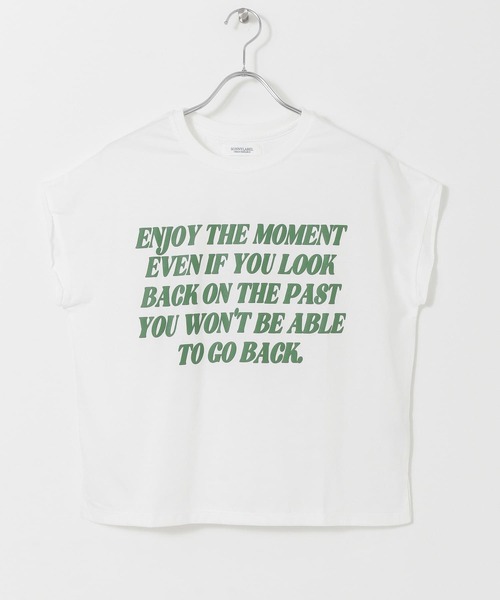 URBAN RESEARCH Sonny Label(アーバンリサーチサニーレーベル)の「メッセージプリントフレンチTシャツ(Tシャツ/カットソー・レディース・ホワイト系その他/ブラック/オフホワイト・FREE)」の13枚目の写真