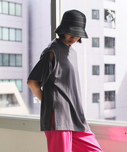 VACANCY（ヴァカンシー）の「気まぐれラインペーパーハット（ハット・レディース・ブラック/ナチュラル・FREE）」の16枚目の写真