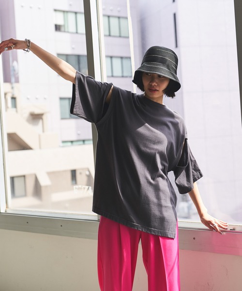 VACANCY（ヴァカンシー）の「気まぐれラインペーパーハット（ハット・レディース・ブラック/ナチュラル・FREE）」の5枚目の写真