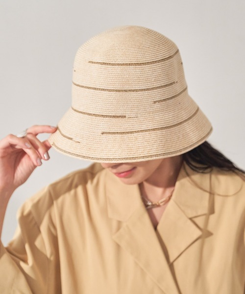 VACANCY（ヴァカンシー）の「気まぐれラインペーパーハット（ハット・レディース・ブラック/ナチュラル・FREE）」の19枚目の写真