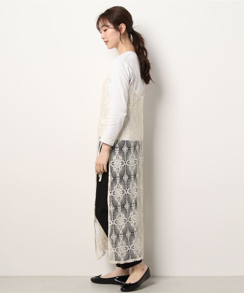 REISS/Natalie Cotton Blend かぎ編み ワンピース スリットかぎ針編みワンピース | ファッション通販サイト NUGU