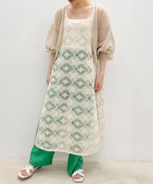 VIS | かぎ針編みレイヤードキャミワンピース(ワンピース)