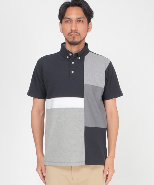 ikka（イッカ）の「メランジ切り替えポロシャツ ECO（ポロシャツ・メンズ・ホワイト/ネイビー/グリーン・M/L/S/XL）」の14枚目の写真