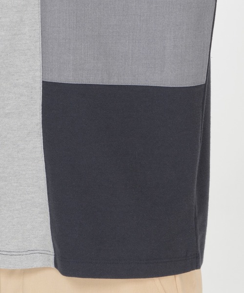 ikka（イッカ）の「メランジ切り替えポロシャツ ECO（ポロシャツ・メンズ・ホワイト/ネイビー/グリーン・M/L/S/XL）」の7枚目の写真
