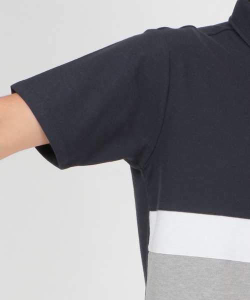 ikka（イッカ）の「メランジ切り替えポロシャツ ECO（ポロシャツ・メンズ・ホワイト/ネイビー/グリーン・M/L/S/XL）」の9枚目の写真