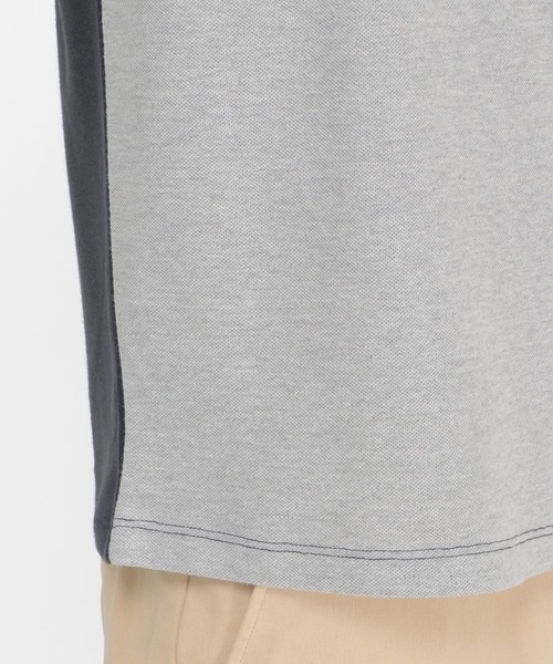 ikka（イッカ）の「メランジ切り替えポロシャツ ECO（ポロシャツ・メンズ・ホワイト/ネイビー/グリーン・M/L/S/XL）」の6枚目の写真