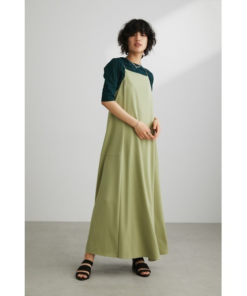 STYLEMIXER パネルレイヤーキャミワンピース ライトグリーン STYLEMIXER ワンピース パネルレイヤーキャミワンピース