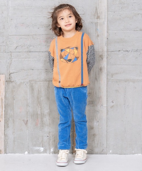 RAGMART(ラグマート)の「ジャカード袖トレーナー(Tシャツ/カットソー・キッズ・ブルー/キャメル・100cm/130cm/120cm/110cm)」の8枚目の写真