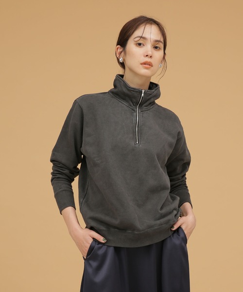 Odub（オーダブ）の「Odub/別注 ハーフZIPスウェット（スウェット・レディース・ブラック/ネイビー/レッド・FREE）」の4枚目の写真