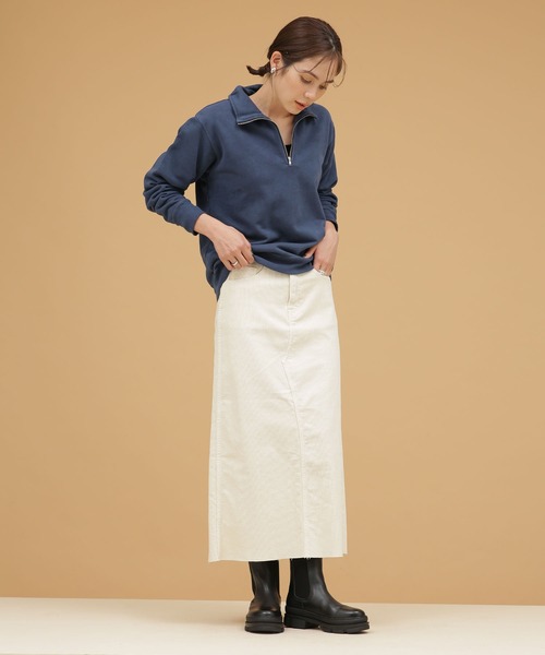 Odub（オーダブ）の「Odub/別注 ハーフZIPスウェット（スウェット・レディース・ブラック/ネイビー/レッド・FREE）」の10枚目の写真