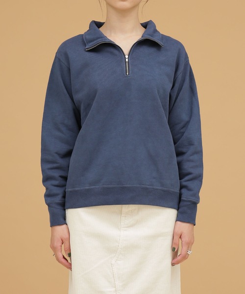 Odub（オーダブ）の「Odub/別注 ハーフZIPスウェット（スウェット・レディース・ブラック/ネイビー/レッド・FREE）」の11枚目の写真