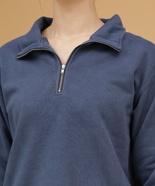 Odub（オーダブ）の「Odub/別注 ハーフZIPスウェット（スウェット・レディース・ブラック/ネイビー/レッド・FREE）」の14枚目の写真
