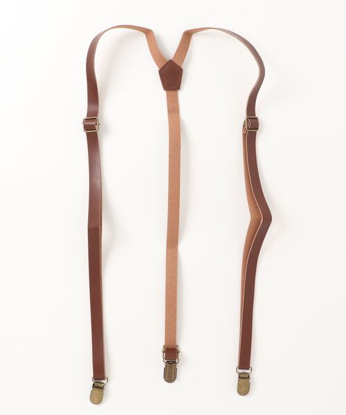VIBGYOR（ヴィブジョー）の「VIBGYOR Select/ 合成皮革　細 サスペンダー（TK）（サスペンダー・レディース・ブラウン/ブラック・FREE）」の2枚目の写真