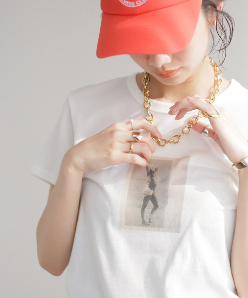 EDIT. FOR LULU（エディットフォールル）の「Sofia fanege ×LULU TEE（Tシャツ/カットソー・レディース・ホワイト/ブラック/ホワイト×ホワイト・FREE）」の3枚目の写真