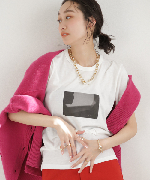 EDIT. FOR LULU（エディットフォールル）の「Sofia fanege ×LULU TEE（Tシャツ/カットソー・レディース・ホワイト/ブラック/ホワイト×ホワイト・FREE）」の2枚目の写真