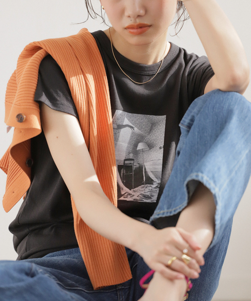 EDIT. FOR LULU（エディットフォールル）の「Sofia fanege ×LULU TEE（Tシャツ/カットソー・レディース・ホワイト/ブラック/ホワイト×ホワイト・FREE）」の4枚目の写真