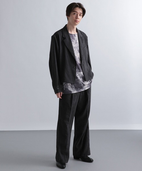 HARE(ハレ)の「スエードライクワイドパンツ(HARE)(スラックス・メンズ・ボルドー/ブラック・SMALL/MEDIUM)」の6枚目の写真