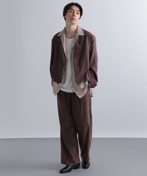 HARE(ハレ)の「スエードライクワイドパンツ(HARE)(スラックス・メンズ・ボルドー/ブラック・SMALL/MEDIUM)」の15枚目の写真