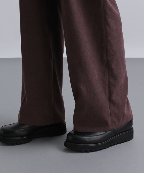 HARE(ハレ)の「スエードライクワイドパンツ(HARE)(スラックス・メンズ・ボルドー/ブラック・SMALL/MEDIUM)」の5枚目の写真