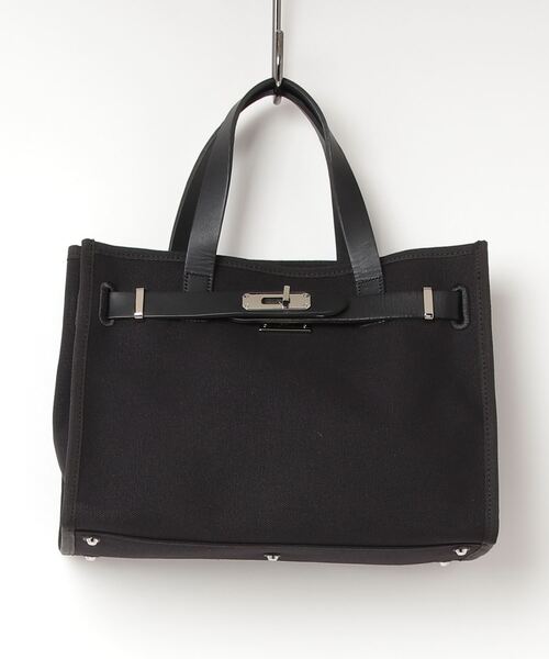 sita parantica（シータパランティカ）の「SITA PARANTICA（シータ パランティカ）CANVAS x LEATHER TOTE-S（トートバッグ・レディース・ブラック/ブラウン・S）」の2枚目の写真