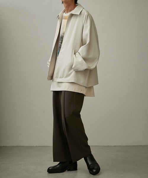 Lui's（ルイス）の「バックサテンZIPブルゾン (セットアップ対応)（ブルゾン・メンズ・ブラック/オフホワイト・SMALL/MEDIUM）」の14枚目の写真