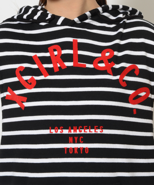 X-girl（エックスガール）の「【NYLON7月号掲載】SUMMER HOODIE DRESS（ワンピース・レディース・マルチ/ブラック/グリーン・1/2）」の14枚目の写真