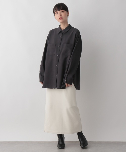 LOWRYS FARM（ローリーズファーム）の「カラーシャツロングスリーブ　162163（シャツ/ブラウス・レディース・パープル/ブラウン/グレー/アイボリー・FREE）」の9枚目の写真