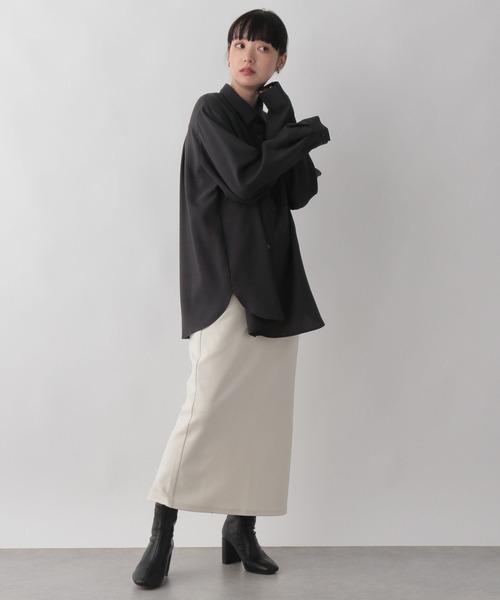 LOWRYS FARM（ローリーズファーム）の「カラーシャツロングスリーブ　162163（シャツ/ブラウス・レディース・パープル/ブラウン/グレー/アイボリー・FREE）」の10枚目の写真