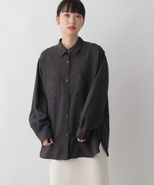 LOWRYS FARM（ローリーズファーム）の「カラーシャツロングスリーブ　162163（シャツ/ブラウス・レディース・パープル/ブラウン/グレー/アイボリー・FREE）」の11枚目の写真