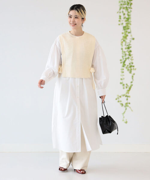 Ray BEAMS（レイビームス）の「Ray BEAMS / ニットベスト セット ワンピース（ワンピース・レディース・ブラック/オフホワイト・ONE SIZE）」の11枚目の写真