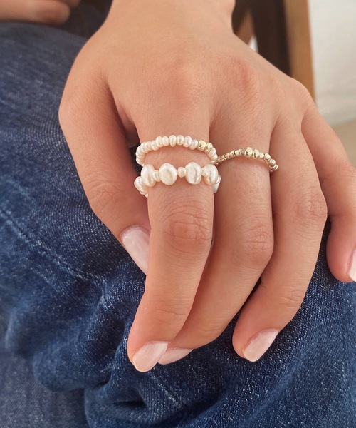 whim(ウィム)の「lilou-パールビーズリング-(リング・レディース・シルバー/ゴールド・FREE)」の6枚目の写真