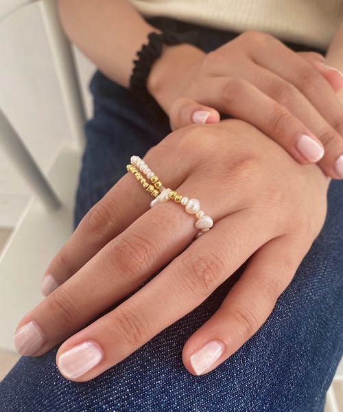 whim(ウィム)の「lilou-パールビーズリング-(リング・レディース・シルバー/ゴールド・FREE)」の3枚目の写真