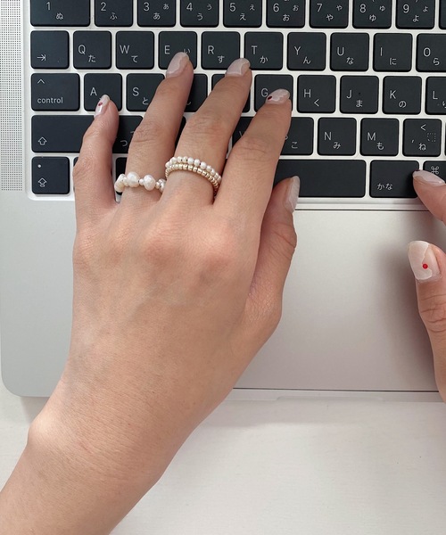 whim(ウィム)の「lilou-パールビーズリング-(リング・レディース・シルバー/ゴールド・FREE)」の9枚目の写真