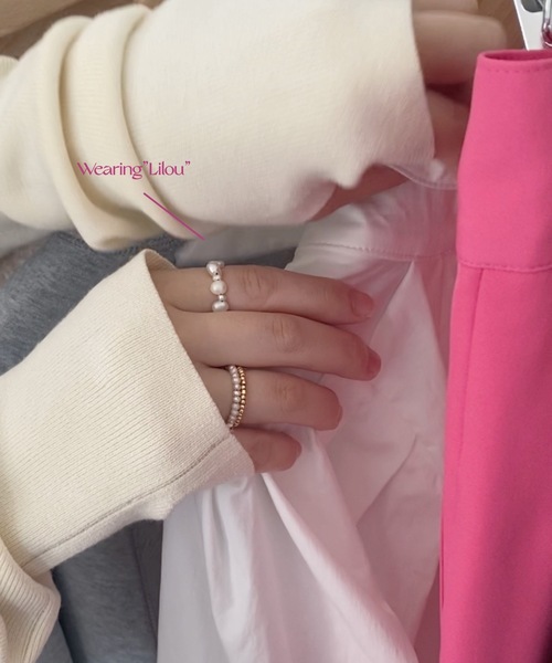 whim(ウィム)の「lilou-パールビーズリング-(リング・レディース・シルバー/ゴールド・FREE)」の8枚目の写真