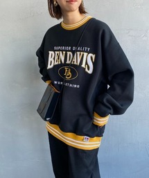 BEN DAVIS（ベンデイビス）の「【WEB限定】[BEN DAVIS/ベンデイビス] リンガーデザイン ブランドロゴクルーネックスウェット（スウェット・メンズ）」