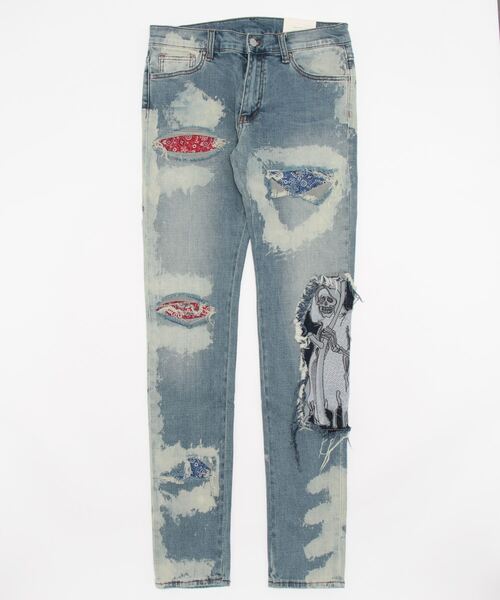 mnml（ミニマル）の「mnml/ミニマル/ベーシックスキニーパンツ/ハードリペア　スキニーデニム(M2019-D660)（その他パンツ・メンズ・ブルー・32/30/28/29/34）」の6枚目の写真