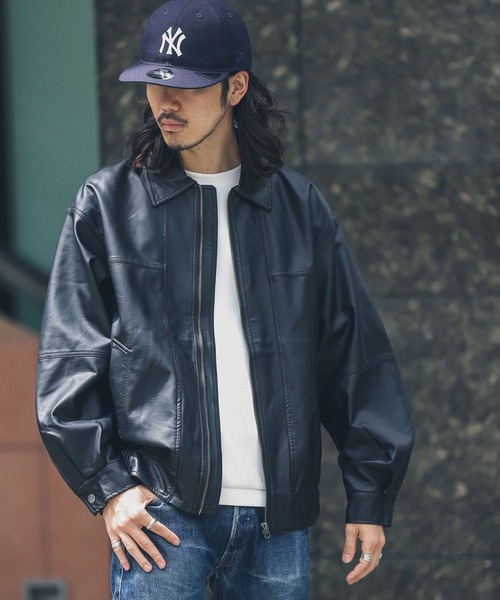 URBAN RESEARCH Sonny Label(アーバンリサーチサニーレーベル)の「『洗濯可』ウォッシャブルフェイクレザーブルゾン(その他アウター・メンズ・ブラウン/ブラック・LARGE/MEDIUM)」の3枚目の写真