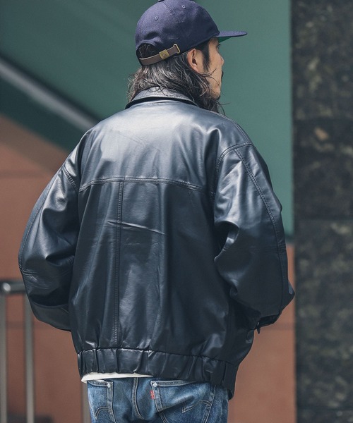 URBAN RESEARCH Sonny Label(アーバンリサーチサニーレーベル)の「『洗濯可』ウォッシャブルフェイクレザーブルゾン(その他アウター・メンズ・ブラウン/ブラック・LARGE/MEDIUM)」の6枚目の写真