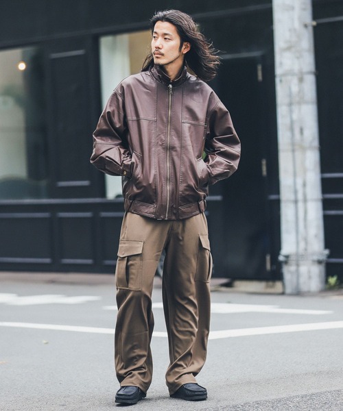 URBAN RESEARCH Sonny Label(アーバンリサーチサニーレーベル)の「『洗濯可』ウォッシャブルフェイクレザーブルゾン(その他アウター・メンズ・ブラウン/ブラック・LARGE/MEDIUM)」の10枚目の写真