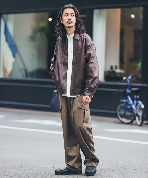 URBAN RESEARCH Sonny Label(アーバンリサーチサニーレーベル)の「『洗濯可』ウォッシャブルフェイクレザーブルゾン(その他アウター・メンズ・ブラウン/ブラック・LARGE/MEDIUM)」の19枚目の写真