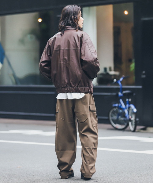 URBAN RESEARCH Sonny Label(アーバンリサーチサニーレーベル)の「『洗濯可』ウォッシャブルフェイクレザーブルゾン(その他アウター・メンズ・ブラウン/ブラック・LARGE/MEDIUM)」の22枚目の写真