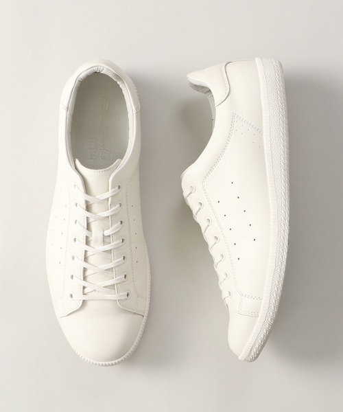 ikka（イッカ）の「【抗菌防臭】PUスニーカー（スニーカー・メンズ・オフホワイト/ブラック・L/M）」の2枚目の写真