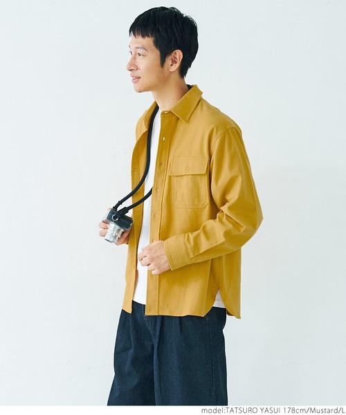 coca(coca)(コカ)の「メンズビックシルエットネルシャツ(シャツ/ブラウス・メンズ・グリーン/ネイビー/マスタード・M/L/XL)」の13枚目の写真