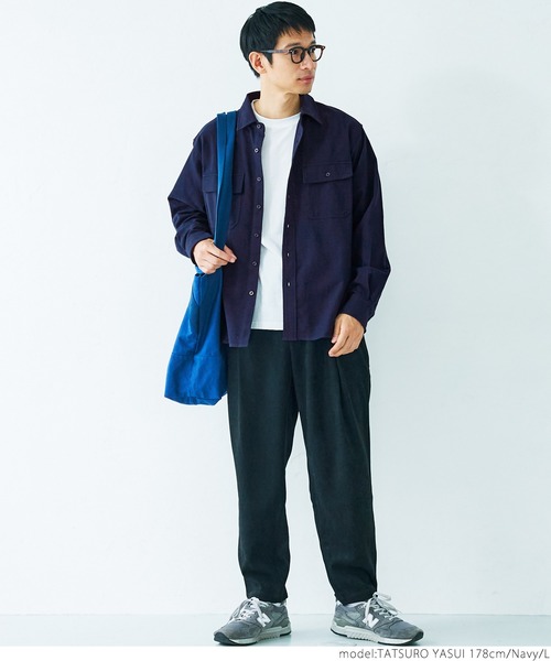 coca(coca)(コカ)の「メンズビックシルエットネルシャツ(シャツ/ブラウス・メンズ・グリーン/ネイビー/マスタード・M/L/XL)」の18枚目の写真