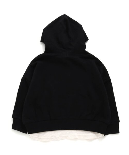 BREEZE（ブリーズ）の「WEB限定 レイヤード風フーディー（パーカー・キッズ・オレンジ/レインボー/イエロー/パープル/ブルー/グリーン/サックスブルー/ブラック/ピンク・110/100/140/120/80/130/90）」の11枚目の写真