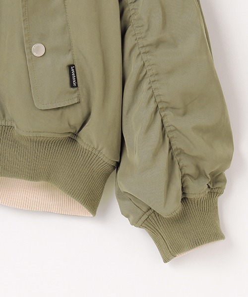 LOVETOXIC（ラブトキシック）の「リバーシブルボアＭＡ１（ブルゾン・キッズ・アイボリー/カーキ/ブラック・M/S/SS/L）」の15枚目の写真